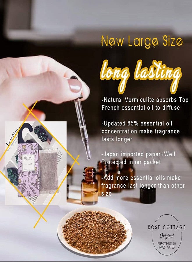 كوخ الورد معطر جو منزلي كبير من القطن الأبيض من روز كوتيدج، عبوة من 12 كيسًا، معطر يدوم طويلًا، مناسب للتعليق في الخزائن. - Image 3